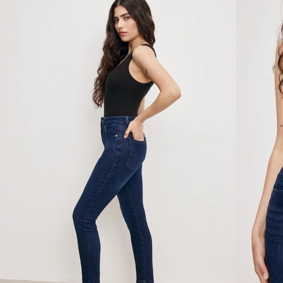 Good American Indigo High-Rise Skinny Jeans - Picture 3 of 10